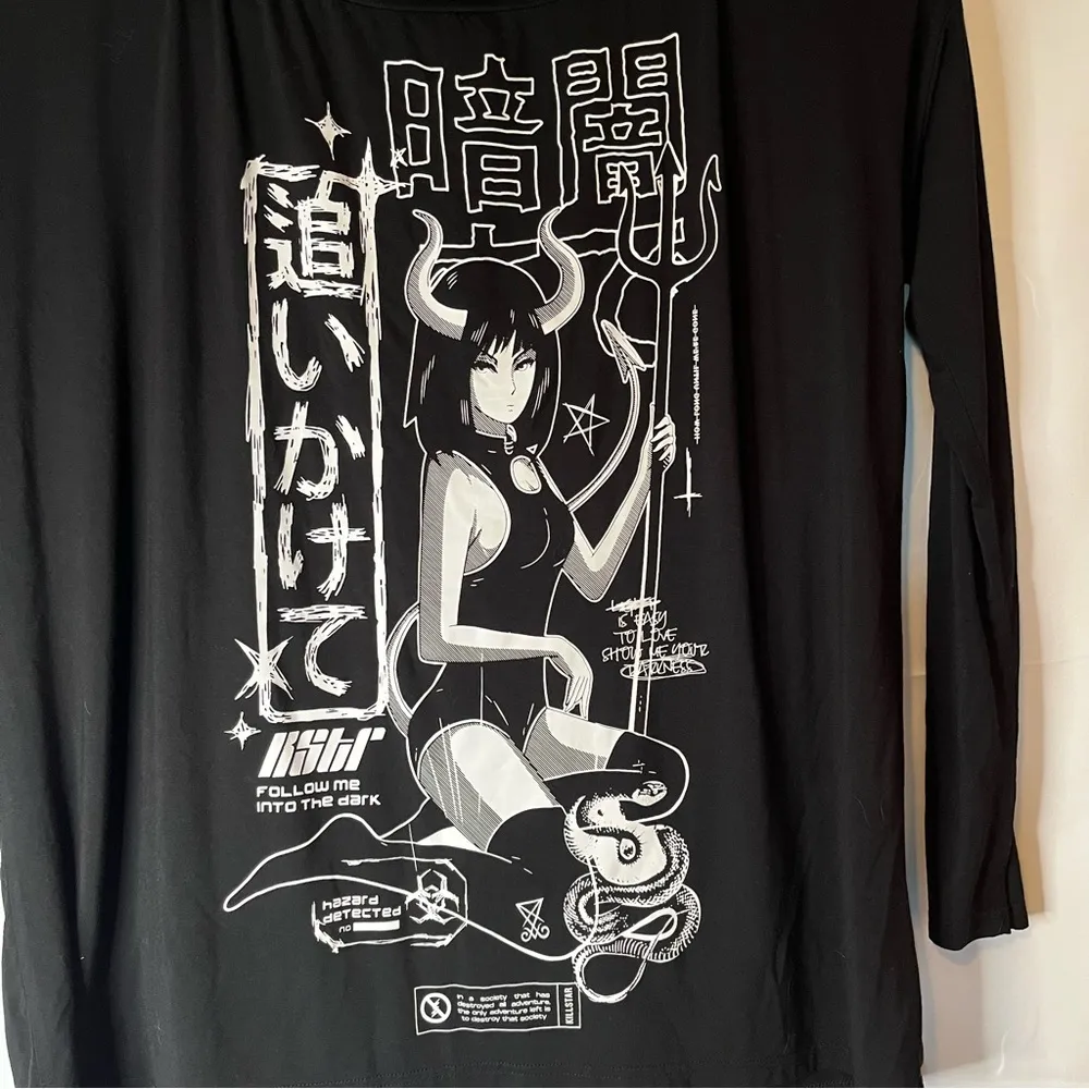 Killstar Carpe Noctern Black Long Sleeve Graphic Tee - Image 3