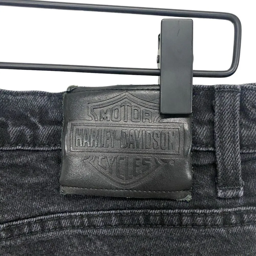 Harley Davidson 18 L Women's Dark Grey Jeans Denim straight leg 36W - Image 15