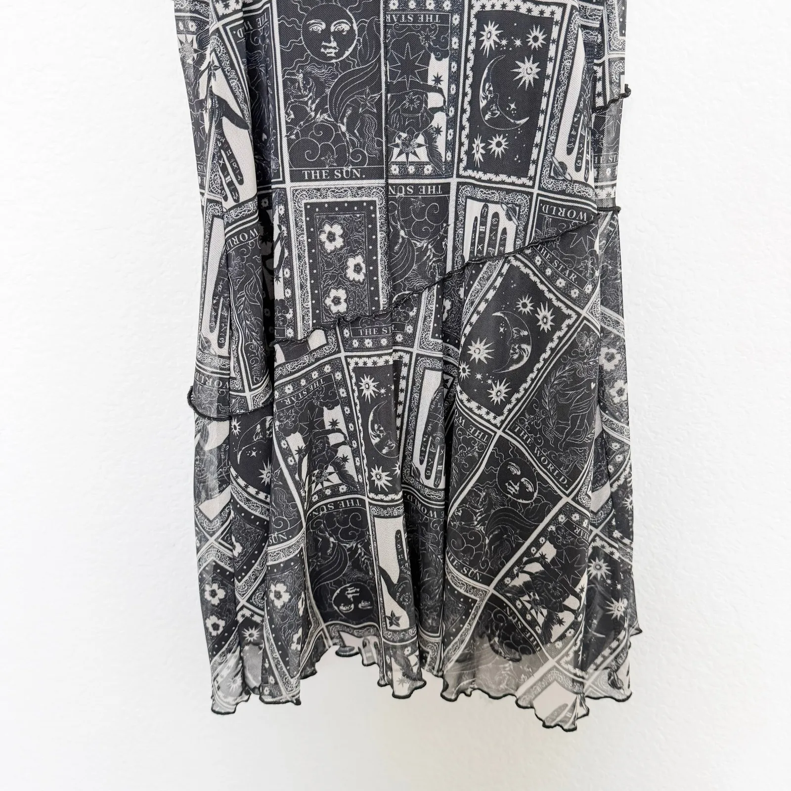 Y2K Urban Outfitters Womens Dress Size XS Black Mesh Whimsigoth Witchy‎ Grunge - Image 9