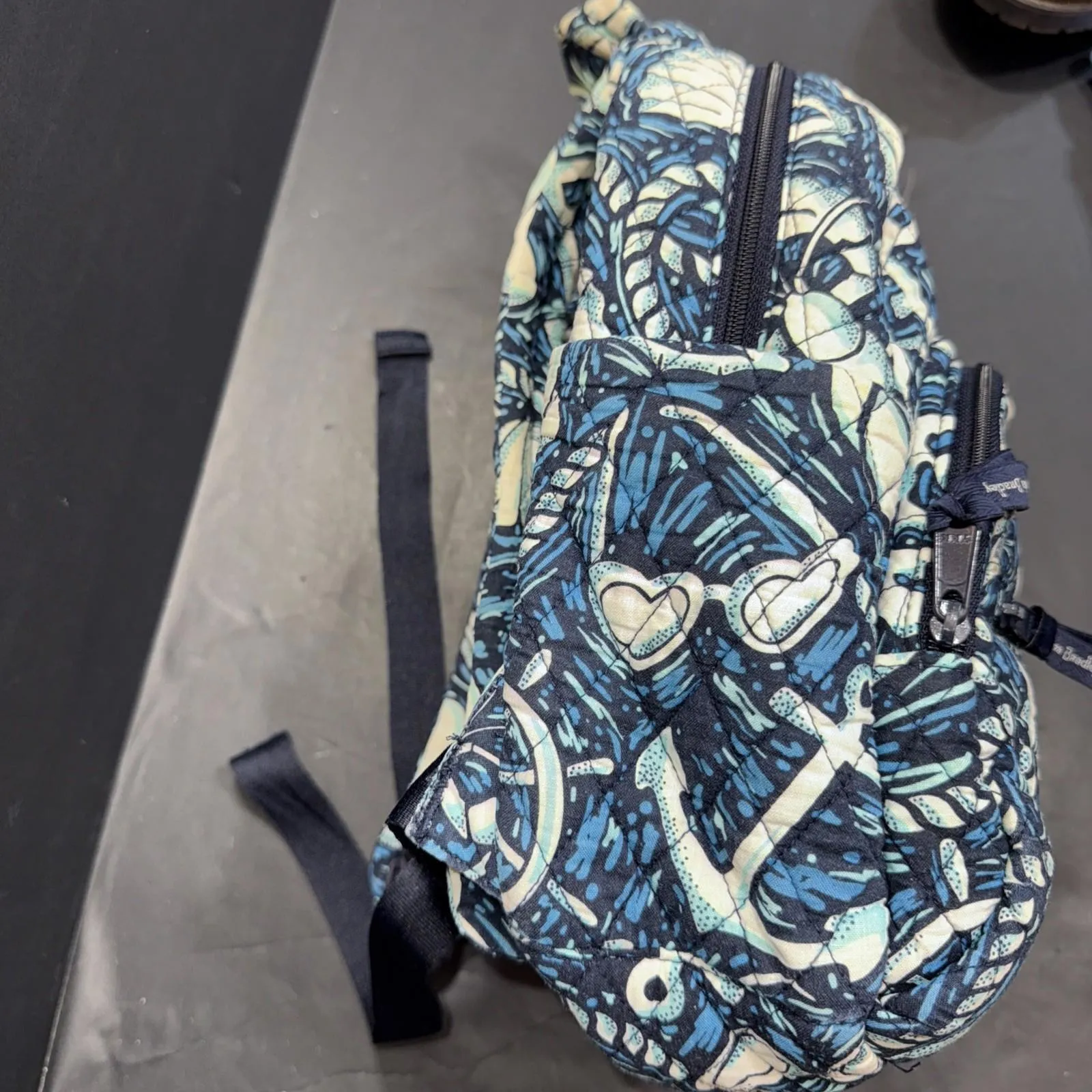 Vera Bradley Essential Compact Quilted Backpack ~”Shore Enough Soft “ - Image 13