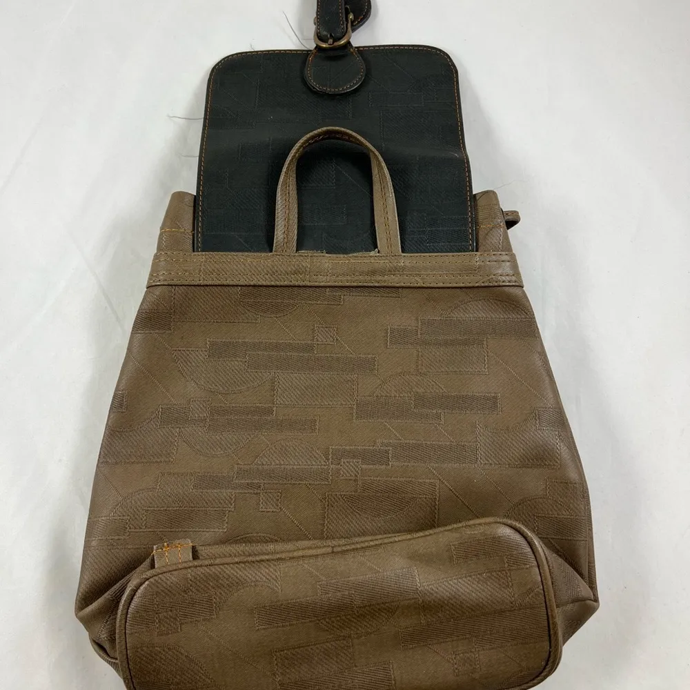 Agacci collection brown flap mini back pack no strap - Image 2