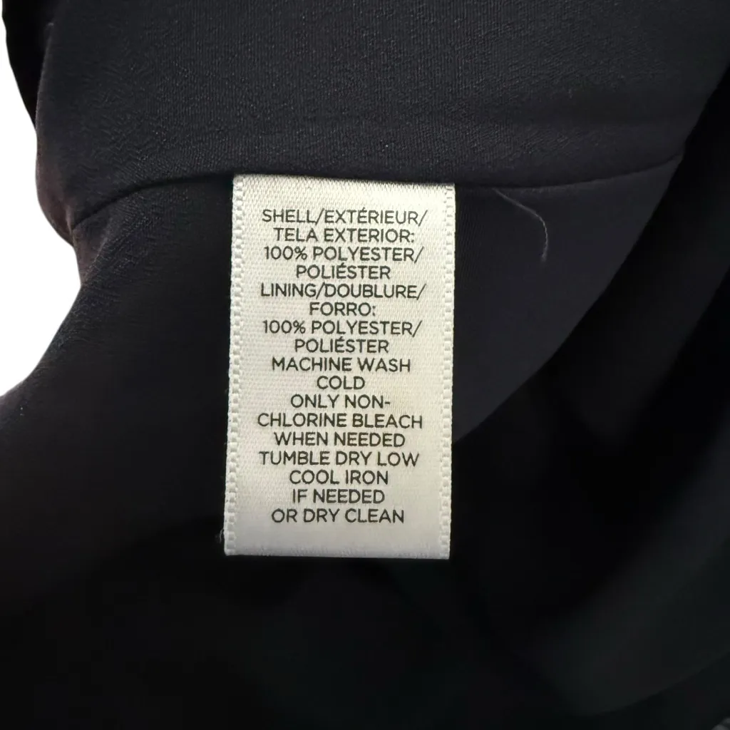 LOFT Ann Taylor Blue & Yellow Floral Drop Waist Ruffle Dress Size Small Petite - Image 11