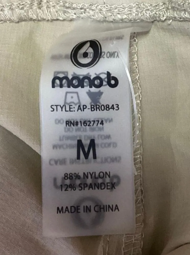 Mono B Women's Green Windbreaker Parachute Cargo Wide Leg Sweat Pants Size M Size M - Image 5