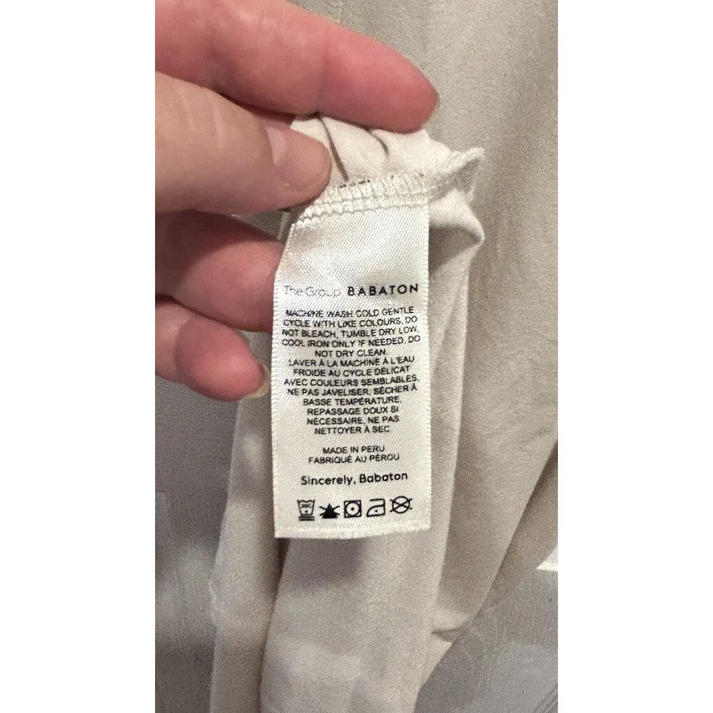 The Group BABATON Beige Sleeveless Maxi Dress L Made in Peru Beachy Minimalist Tan Size L - Image 5