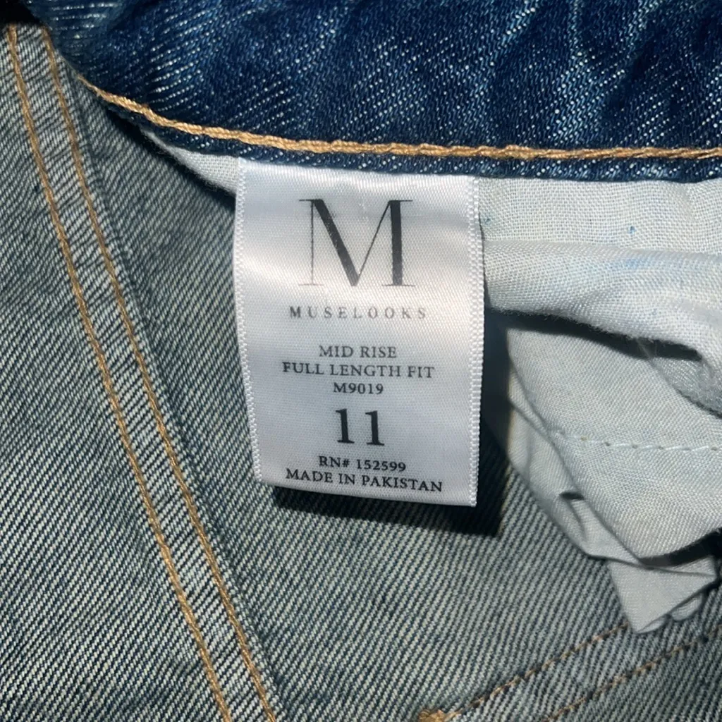 NWT Muselooks Highrise Full Length Jeans Size 11 Blue - Image 4