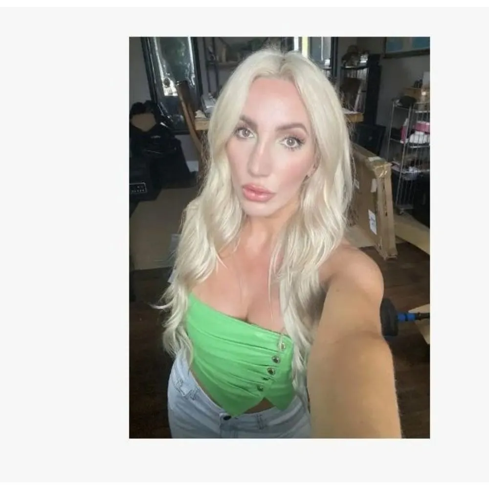 retrofete Joelle Leather Tube Top in Green Medium Womens Strapless Tank - Image 12