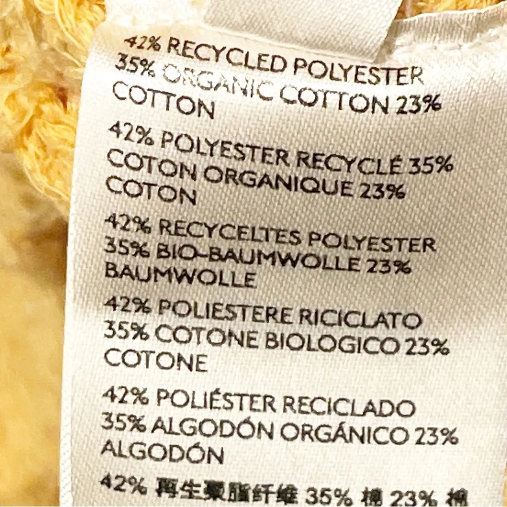 Free People Size XS Yellow Gold Fuzzy Knit V Neck Slub Sweater - Image 4