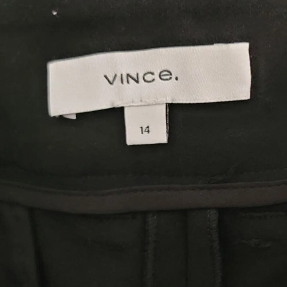 Vince High Waist Cigarette Stretch Cropped Pants Black 14 - Image 5