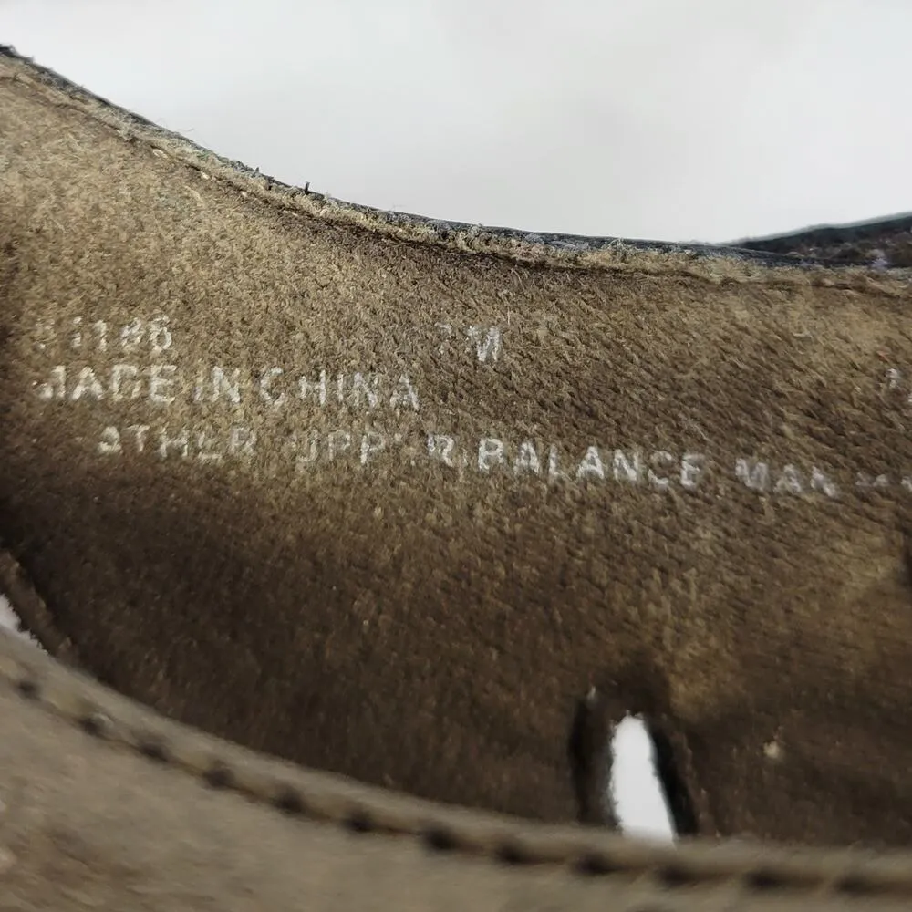 Clarks Bendables Leather Sandals Womens 7 Gold Metallic Slingback Closed Toe - Image 11