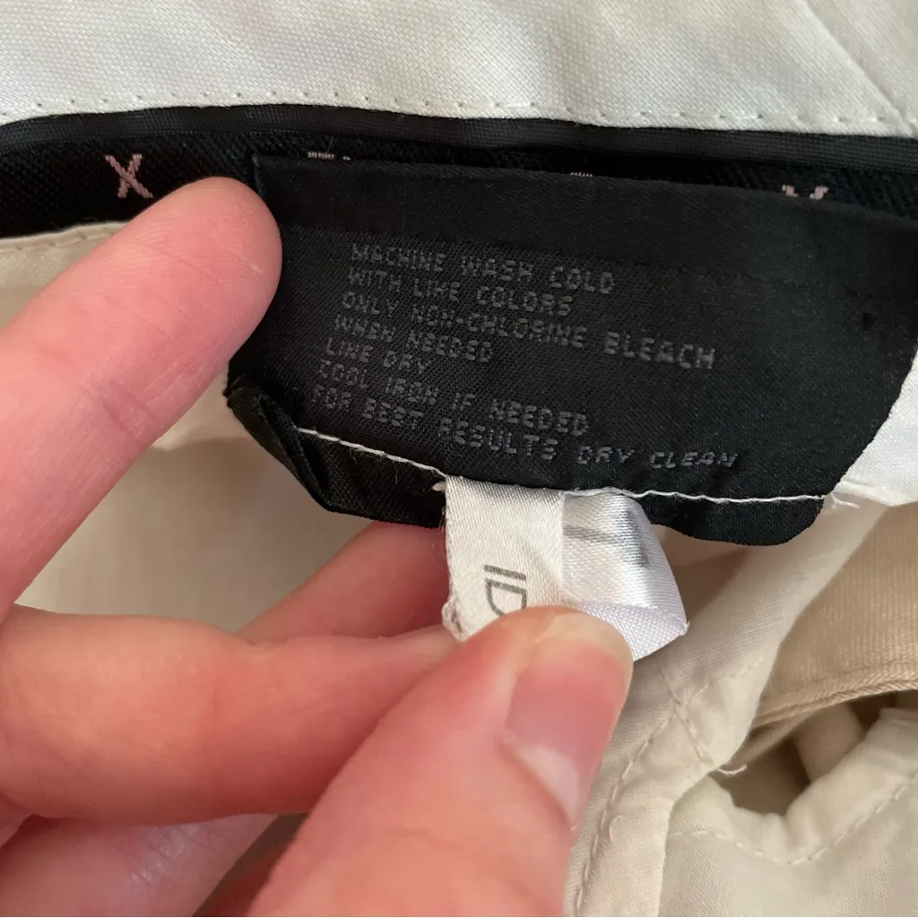 EXPRESS Editor Stretch Mid Rise Wide Leg Trouser Pant Cream Beige Flare ? Work 8 - Image 10