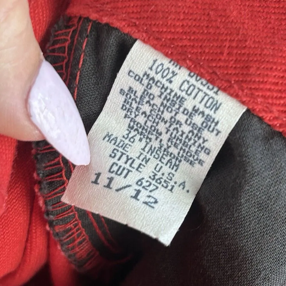 Vtg Roughrider Circle T Red Denim Jeans Womens 11/12 Western High Rise Tapered - Image 8