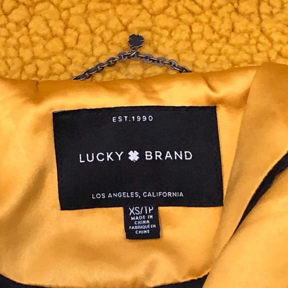 LUCKY BRAND Golden Long Line Sherpa Teddy Pea Coat w Snap Closure & Hand Pockets - Image 10