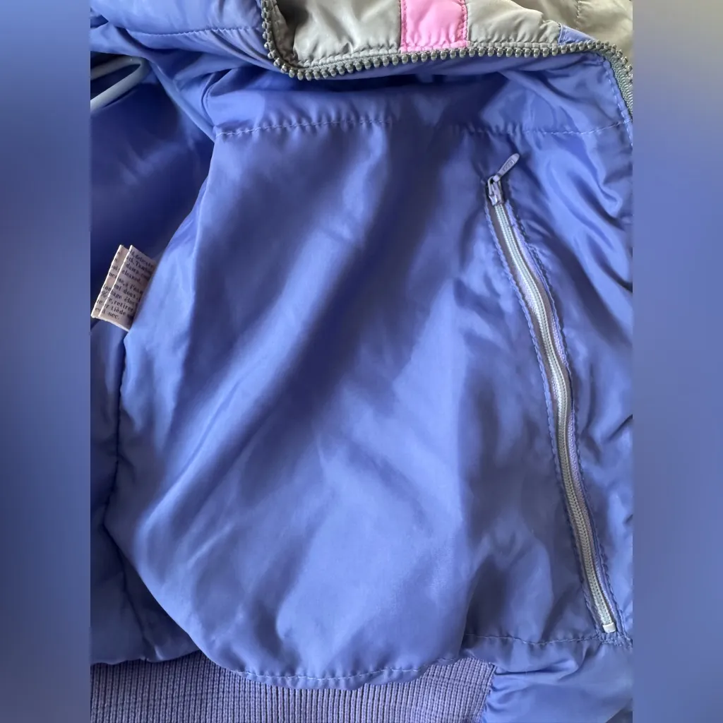 Vintage ‘80s Skyr Gray, Purple & Pink Full Zip Insulated Puffer Ski Jacket Gray Size M - Image 13
