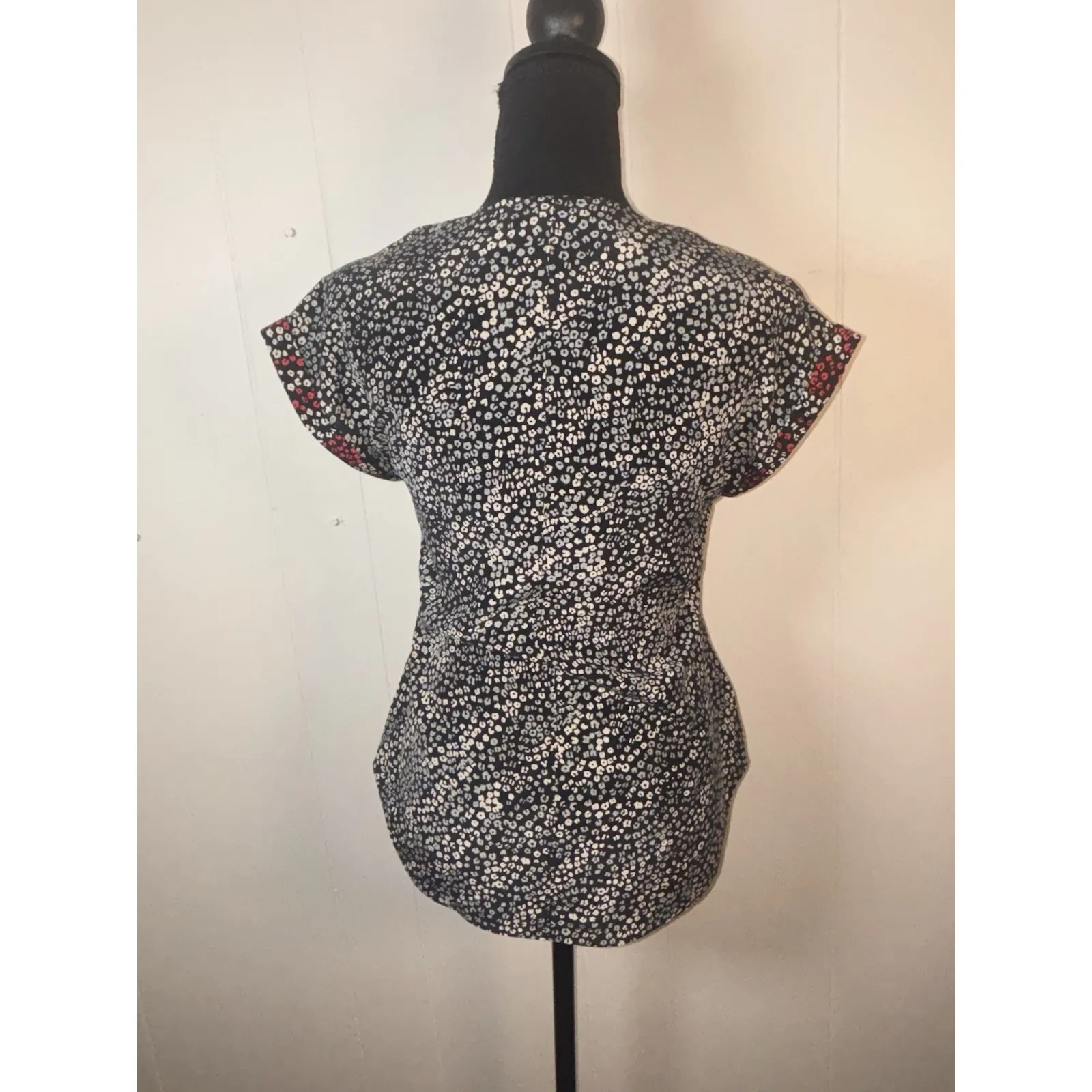 Rag & Bone Danise Silk Blouse Leopard Print Floral Abstract Pattern Size 0 NWT - Image 2