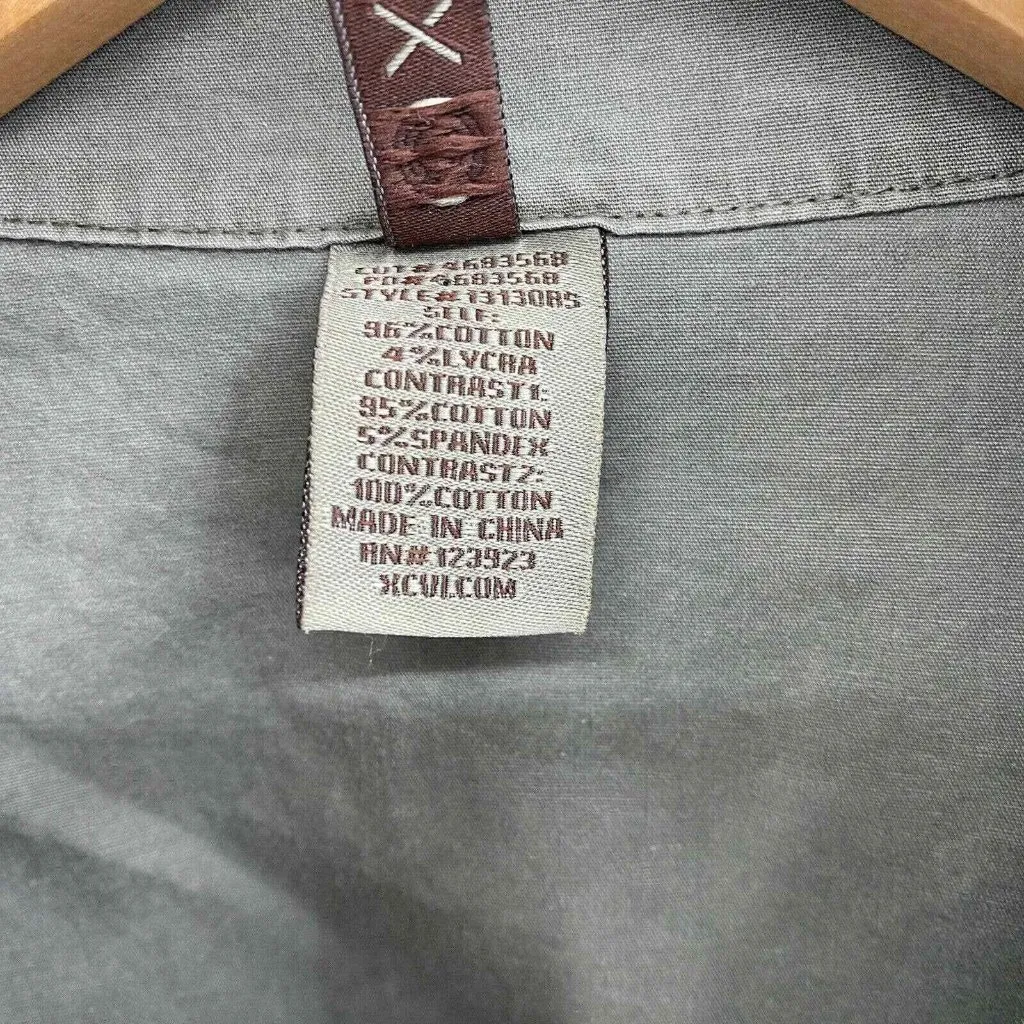 XCVI Jacket Womens Small Army‎ Green Full Zip Crochet Detail Pockets 3/4 Sleeve - Image 7