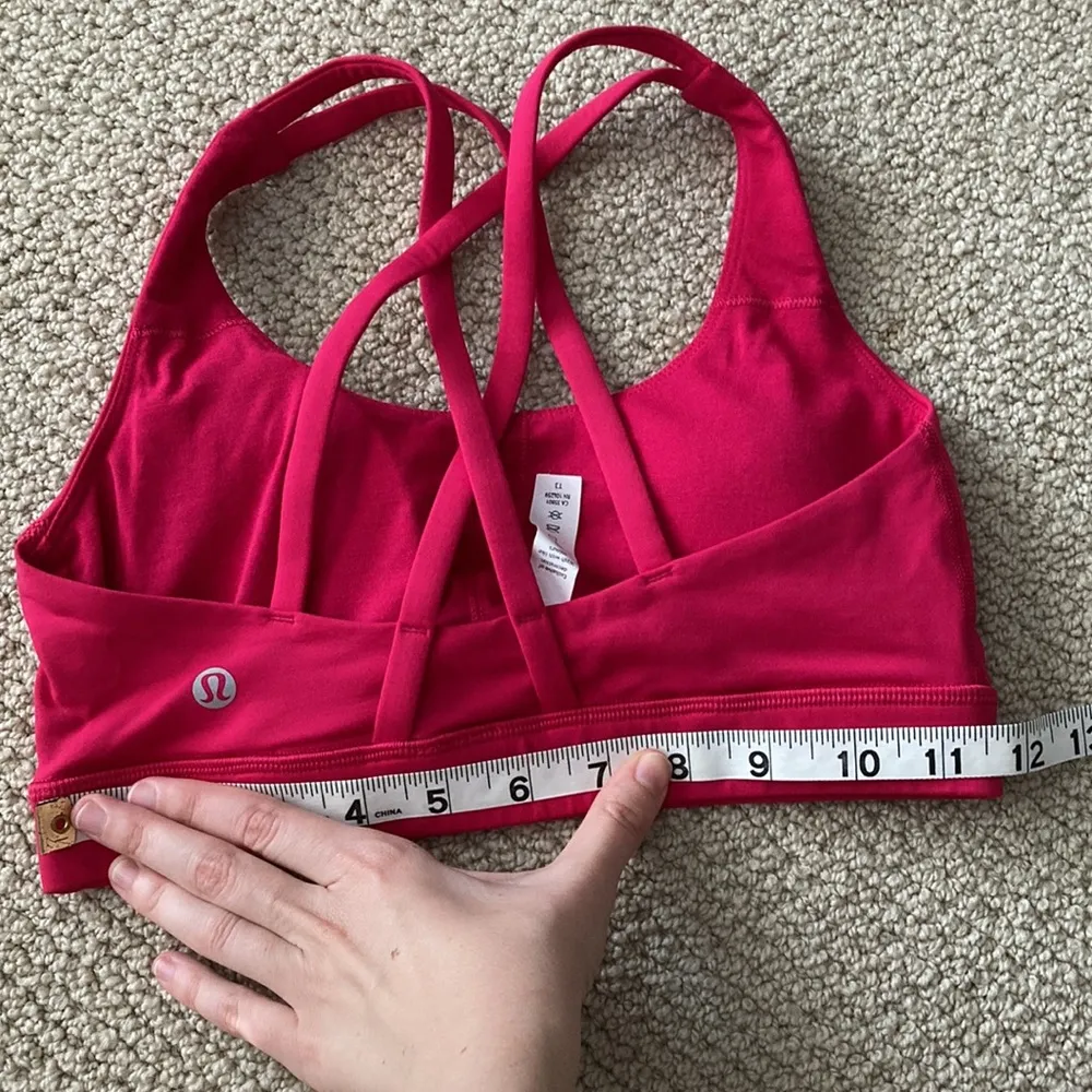 LULULEMON Energy Bra Calypso Pink Medium Support B/C Cup Luxtreme Sz 4 Like New - Image 11