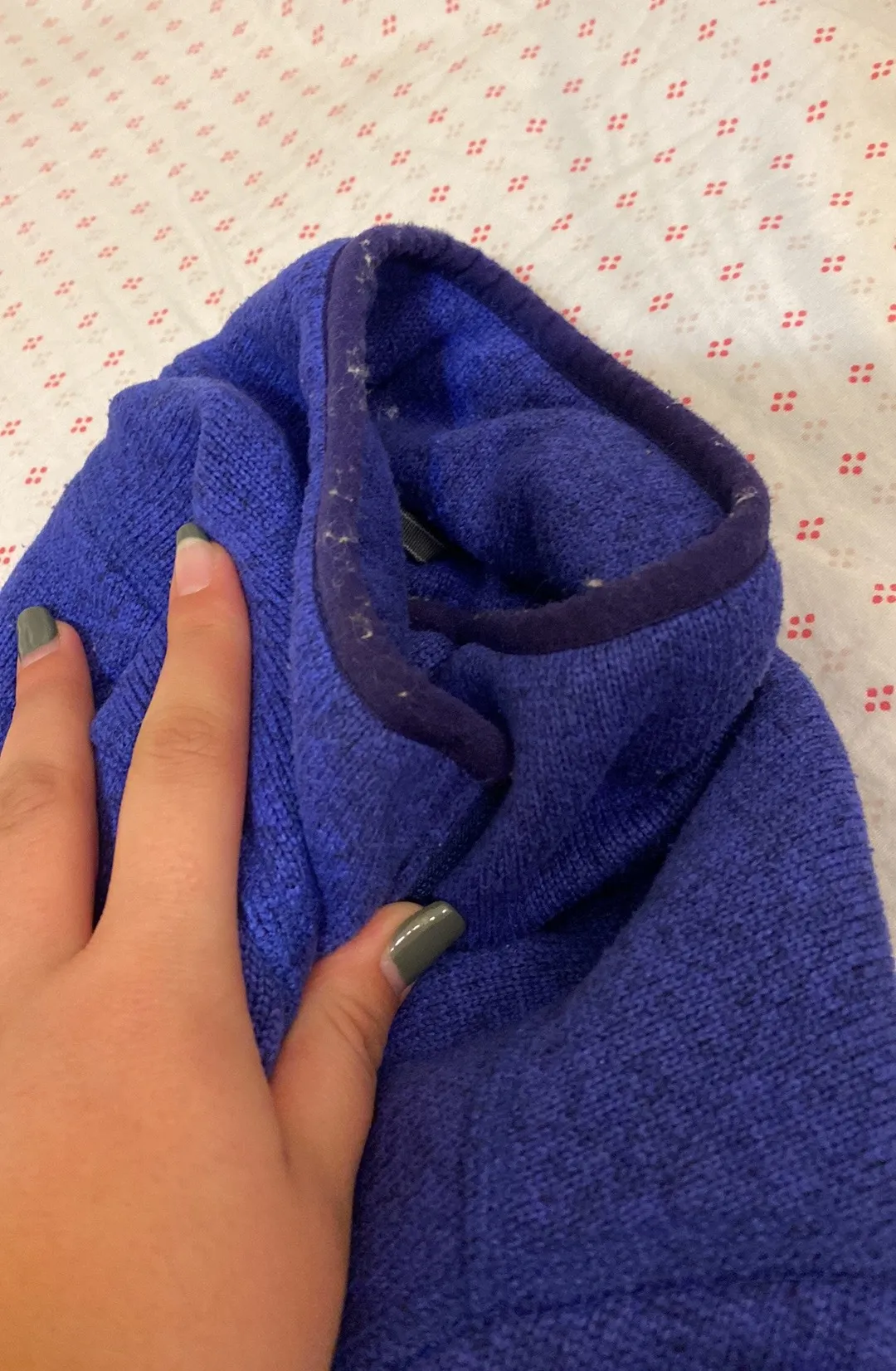 LL bean Heathered Purple Full Zip Up - Image 3