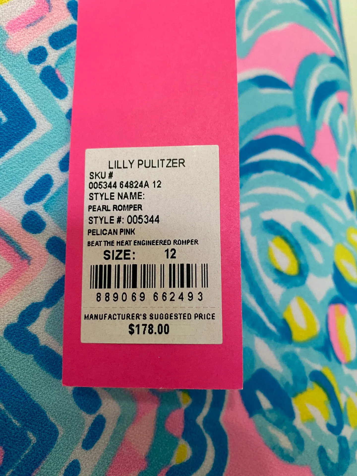 Lily Pulitzer Pearl Romper NWT - Image 5