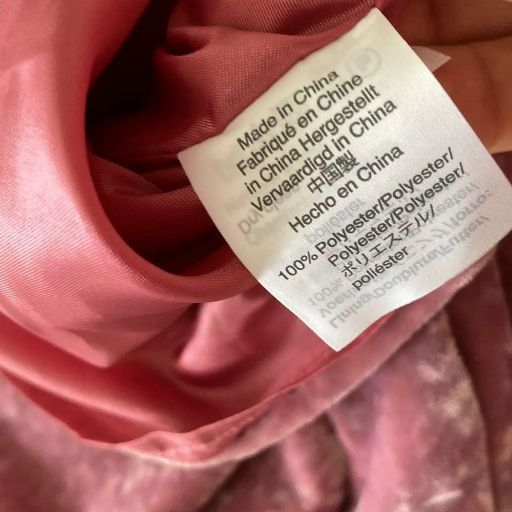 NEW J. Crew Pink Faux Velvet Ruffled Cami Tank Top Blouse Adjustable Lined NWT - Image 9