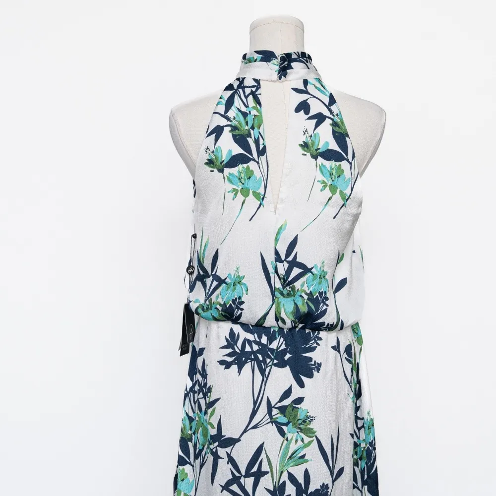Adrianna Papell Floral Halter Midi Dress - Image 6