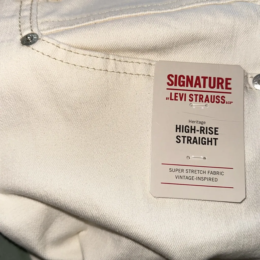 NWT Levi Strauss Levi’s Women’s Heritage High Rise Straight Jeans  SZ-16 - Image 6