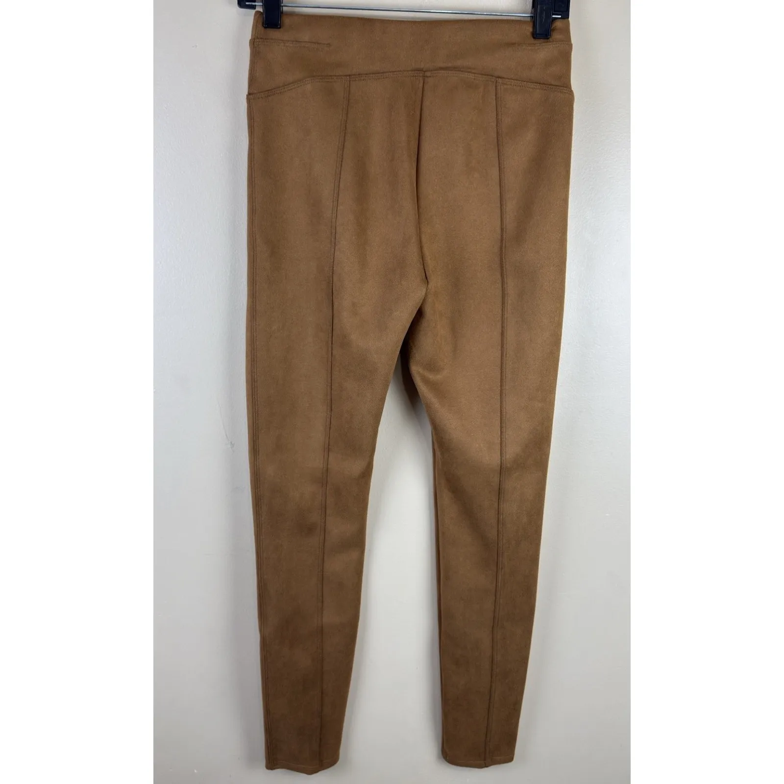 SPANX Women’s Velour Skinny Pants Full Length Lined Brown Size S - Image 5
