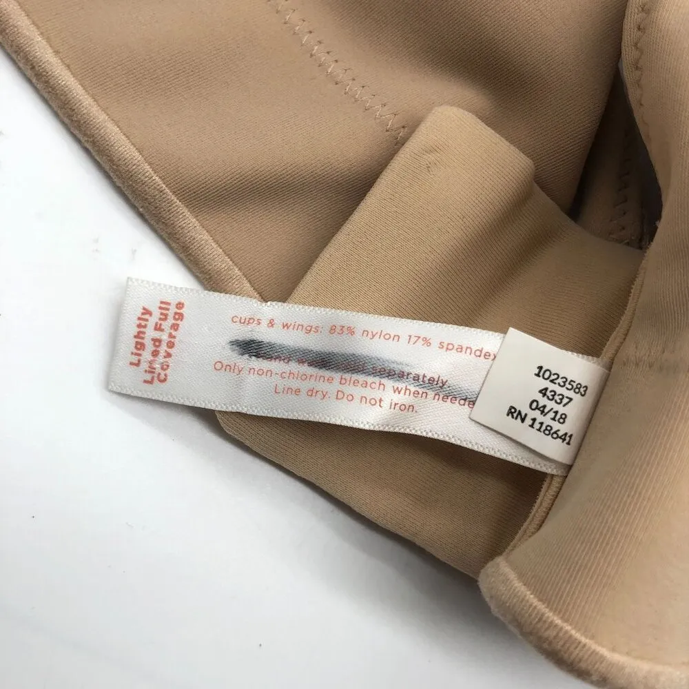 Casique Lightly Lined Full Coverage Bra Beige Nylon Spandex Beige 40C - Image 4