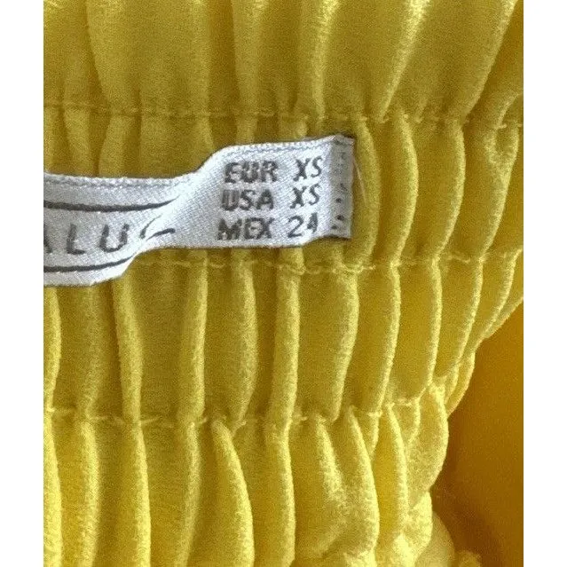 Zara Trafaluc Womens Shorts Sz XS High Waisted Preppy Yellow Spring Summer - Image 9