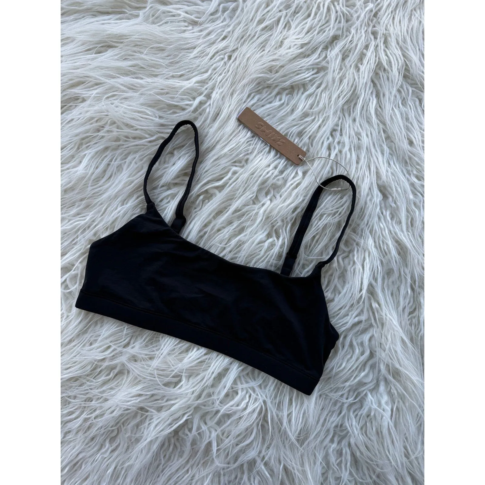 Skims Fits Everybody Scoop Neck Bralette Onyx Size XS - Image 3