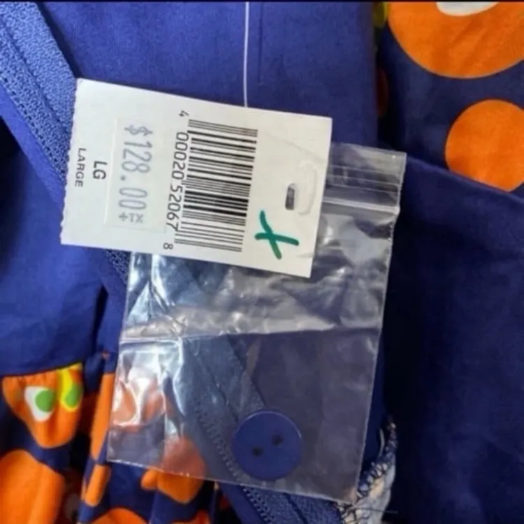 Disney parks navy blue orange bird dress shop dress L NWT - Image 2