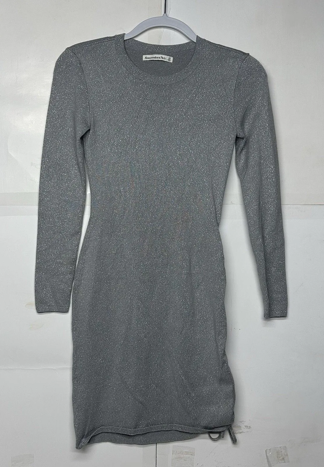 Abercrombie & Fitch Women's XS Light Gray Long Sleeve Bodycon Sweater Dress  - $25 - From Robbie