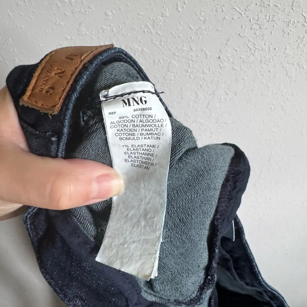 MNG by Mango Dark Wash Blue Denim Straight Leg Womens 12 Casual Stretch - Image 7