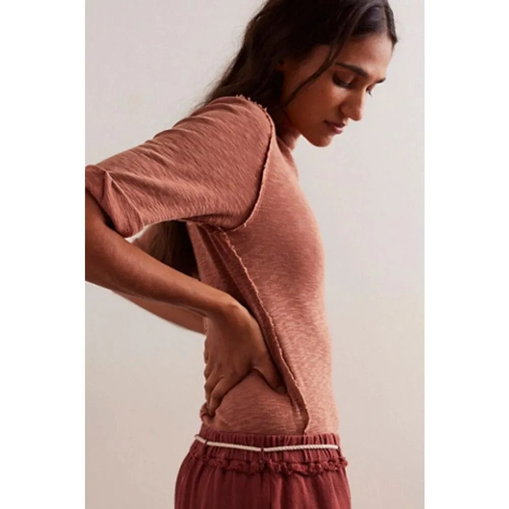 NWT Free People We The Free For Boys 3/4 Sleeves Turtleneck Top Sz S - Image 5