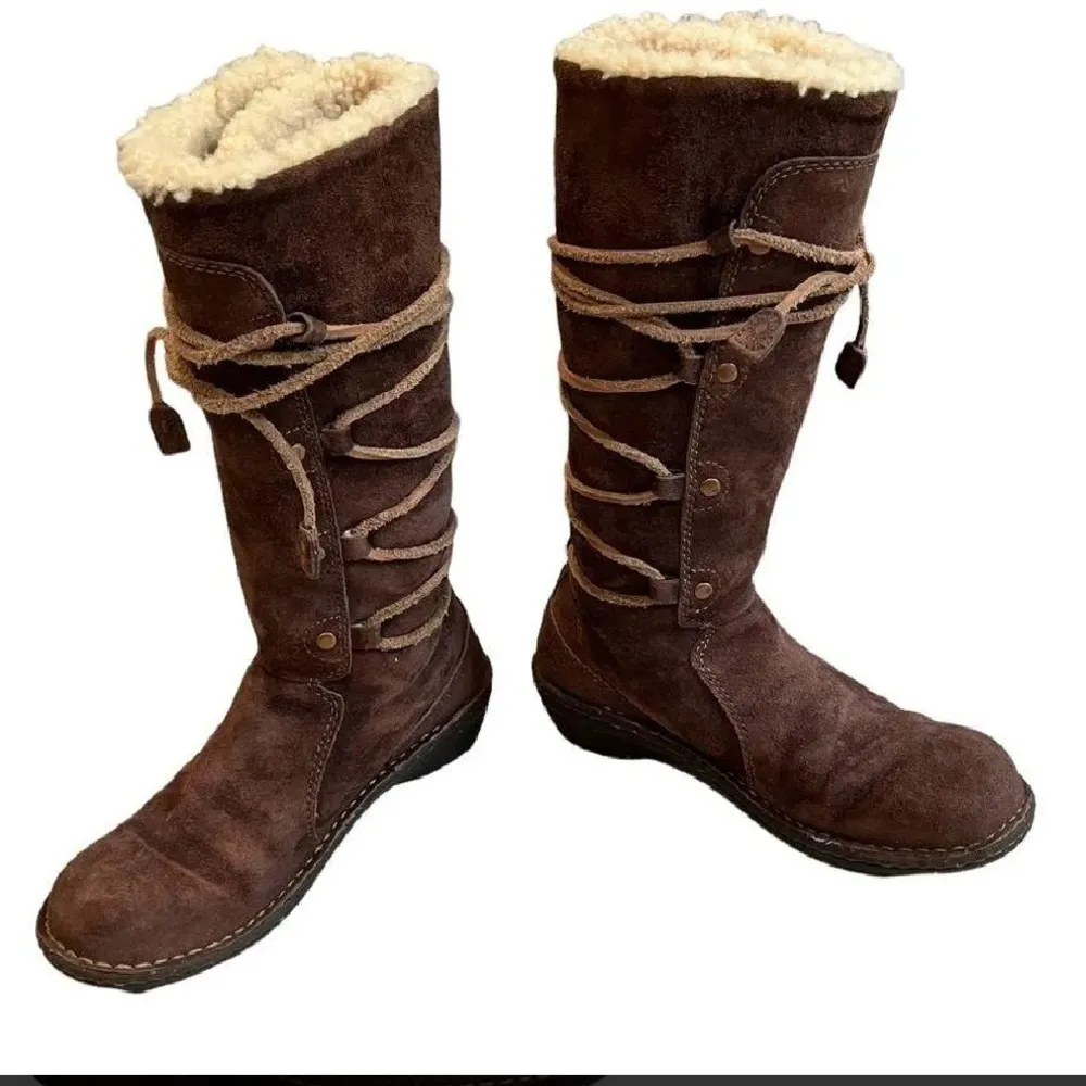 UGG Australia Surfcat Shearling Tall Suede BOOTS 5158 size 8 brown - Image 7