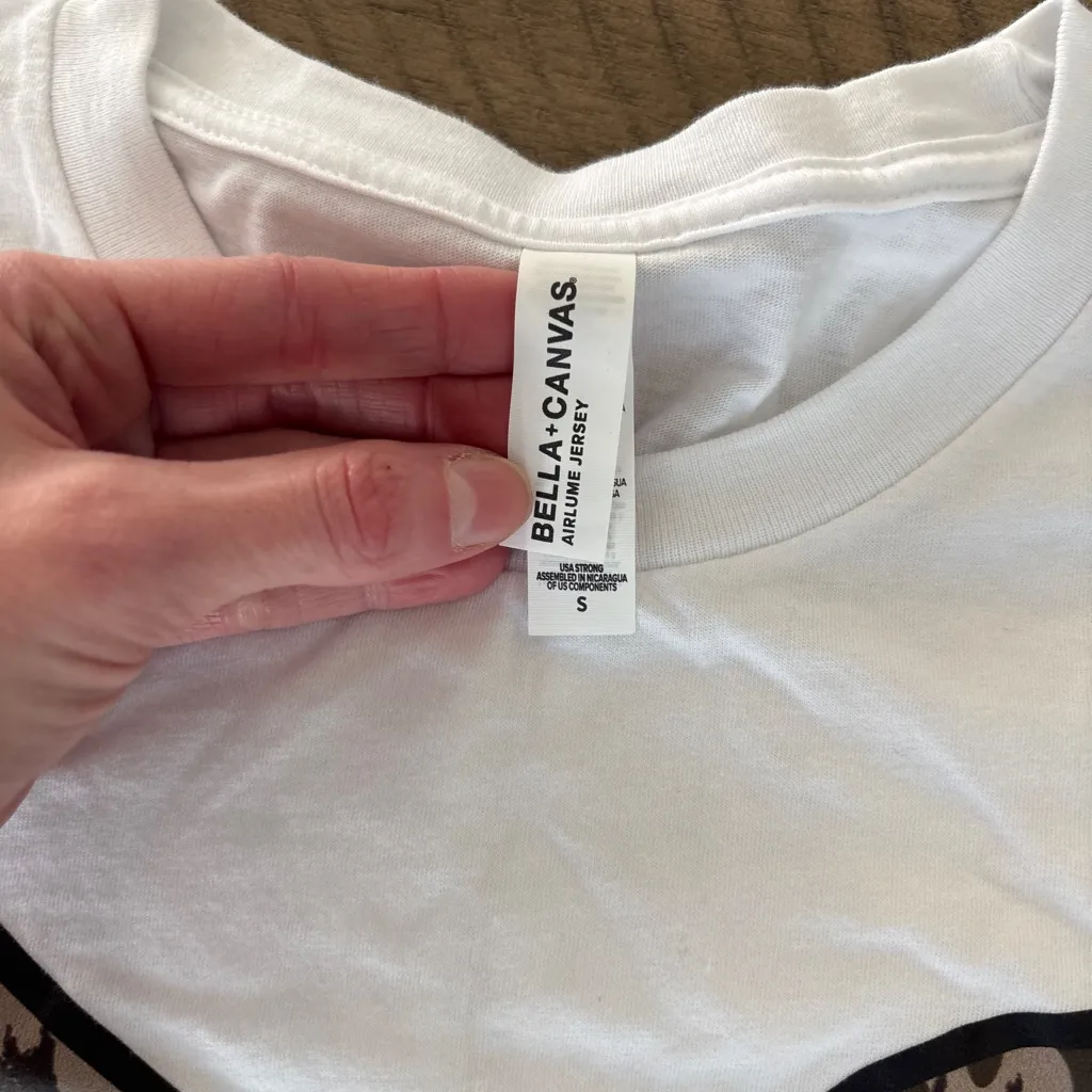 Bella Canvas White Airlume Jersey Tee - Image 4