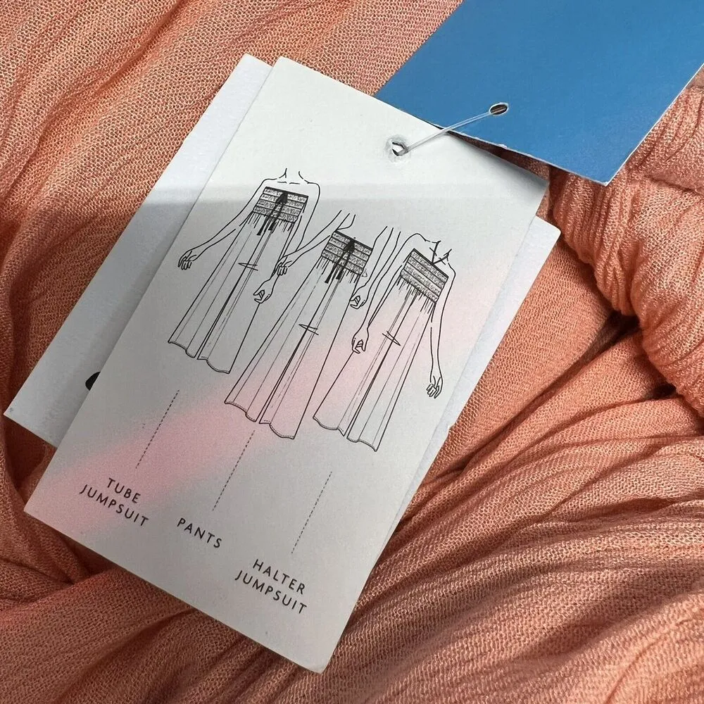 O'Neill Bonita Jumpsuit Swim Cover Up Size M Clay Orange New Wear 3-ways - Image 7