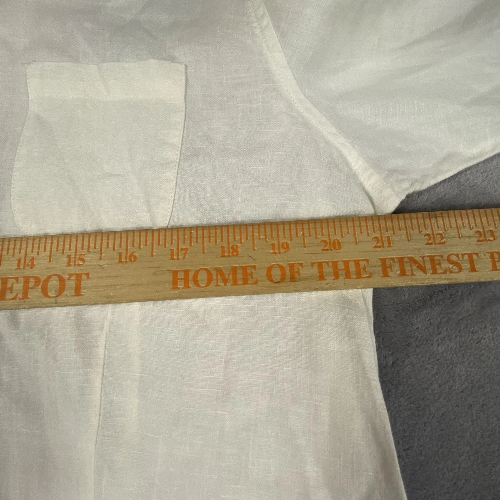 J Jill Jacket Tunic Large Petite White Linen Button‎ Up Pockets Shacket Coastal Size undefined - Image 10