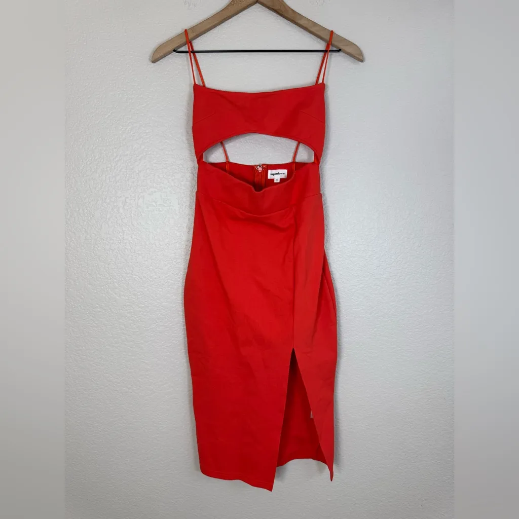 Revolve Superdown Trista Cut out Mini Dress in Poppy Orange Red size Small - Image 4