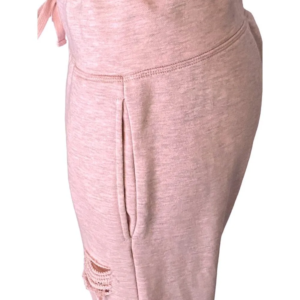 STONEFIELD Jennings Distressed PINK Activewear Pockets Sweatpants ~ MEDIUM (?) - Image 8