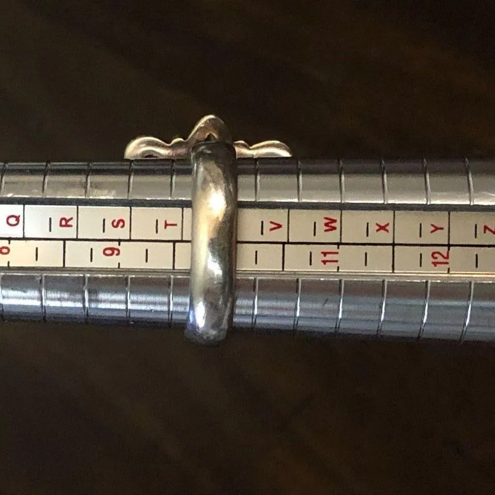 Sterling Silver Amethyst Peridot Garnet Flower Cocktail Ring Vintage - Image 4