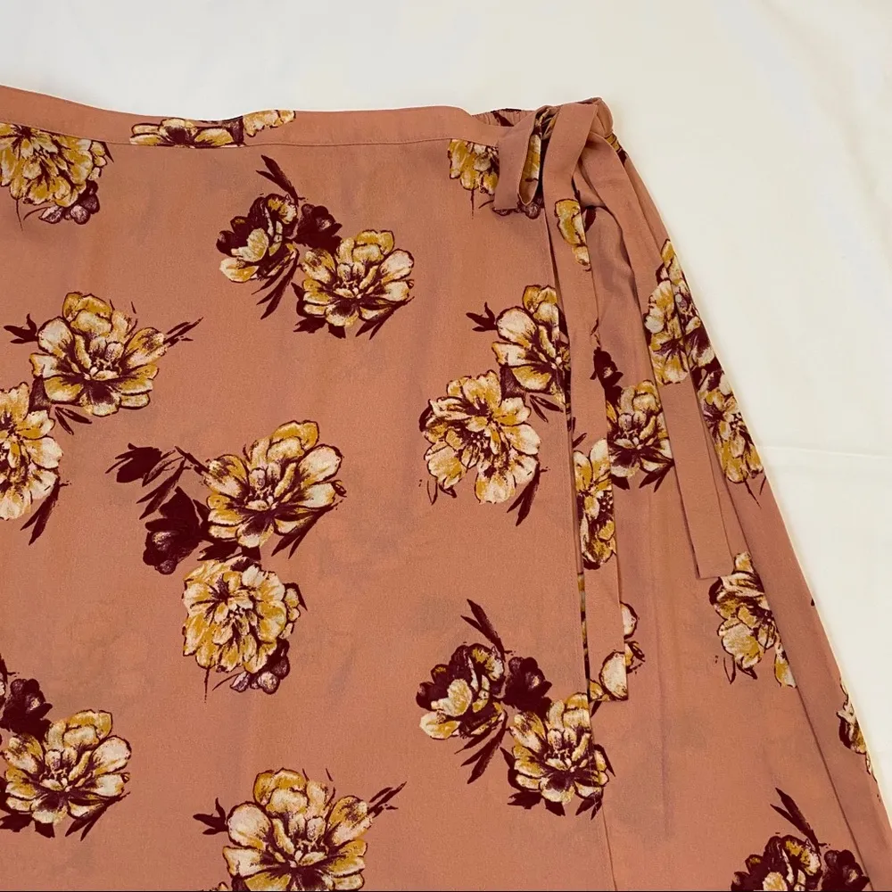 Abound Print Faux Wrap Midi Skirt XXL NWOT - Image 7