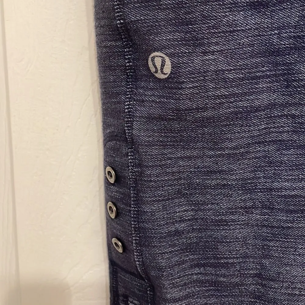 Rare Lululemon Athletica Ride On Crop Indigo Denim - Image 4