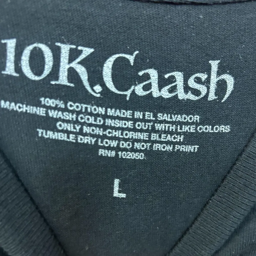 10k.Caash Anime rap Tshirt size large - Image 4