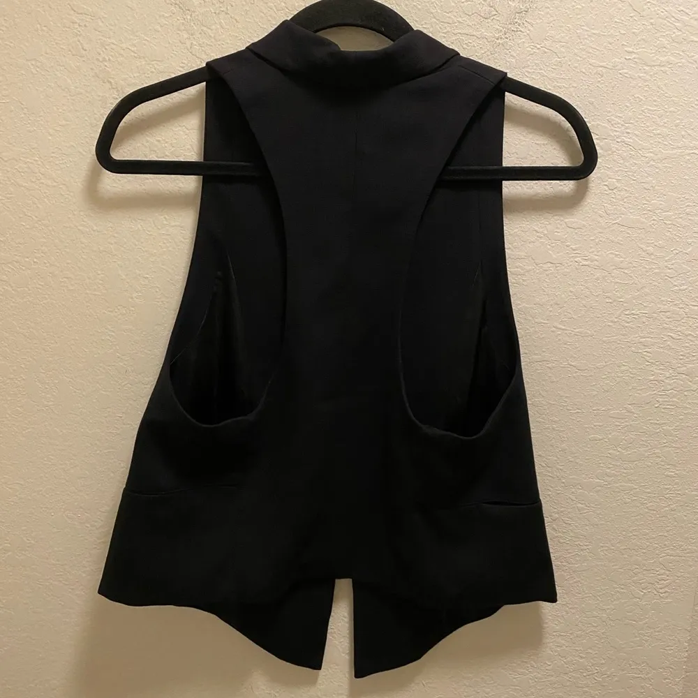 CAbi Black Eclipse Racerback Tuxedo Vest Size Small - Image 5