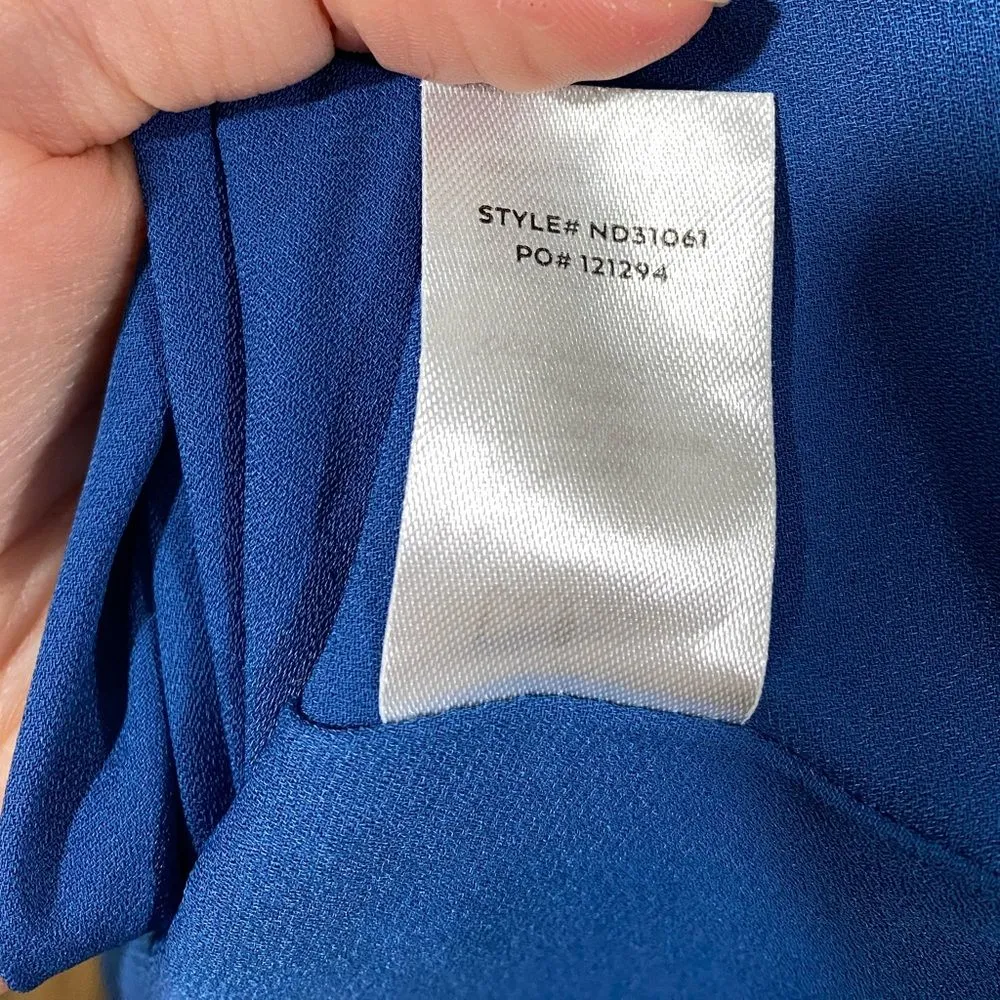 Lulu’s Manhattan Moment Blue Ruffled Midi Wrap Dress in Royal Blue Size Large - Image 9