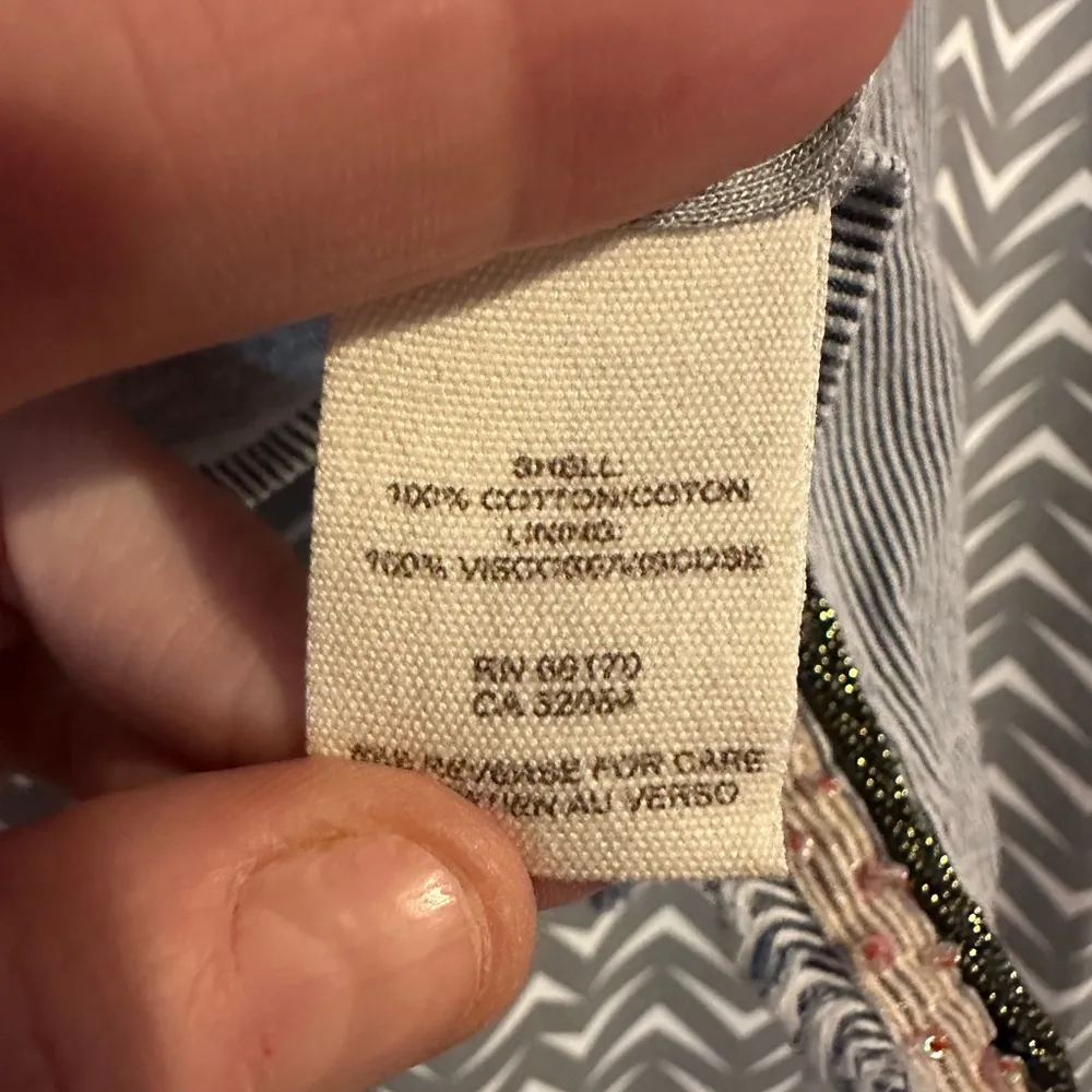 Free People | My Fair Lady Vintage Blue Stripe Beaded Blazer, Size 6 - Image 9