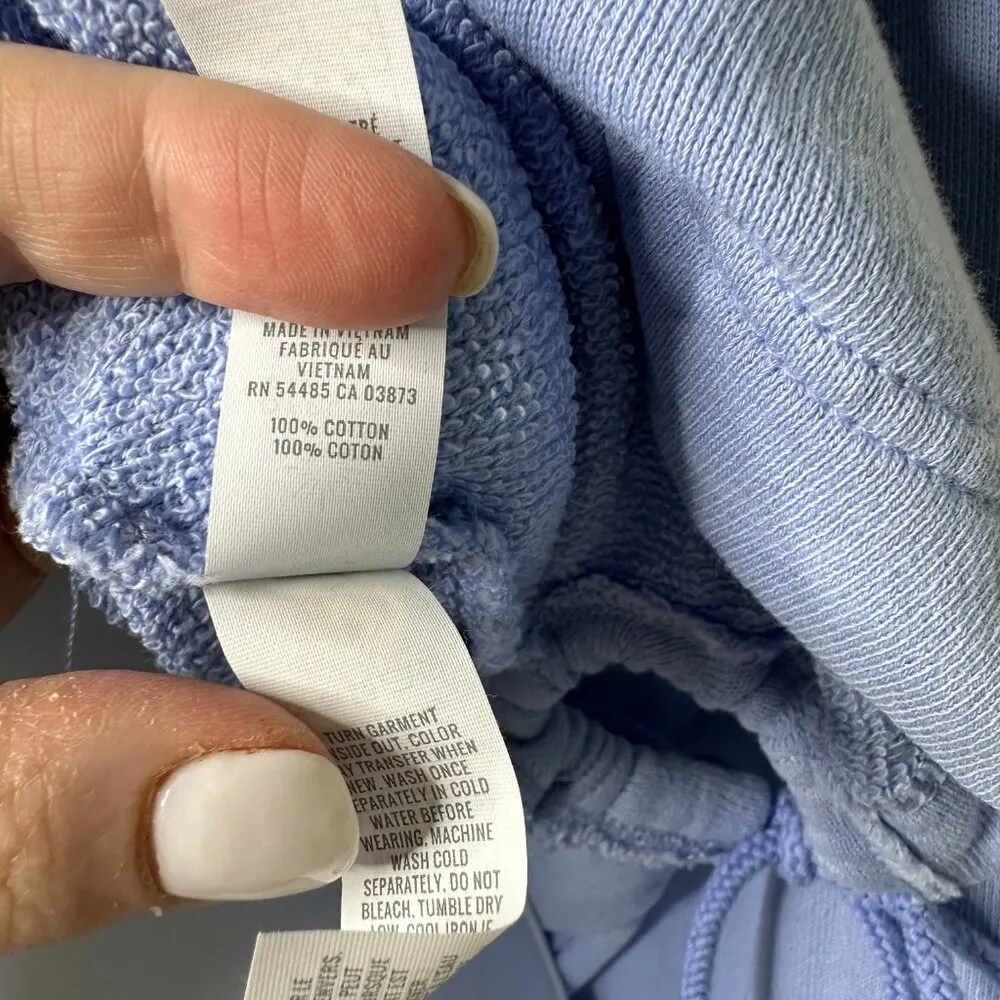 NEW OFFLINE By Aerie Weekend Side Tie Sweatshirt Blue Women's XS - Image 4