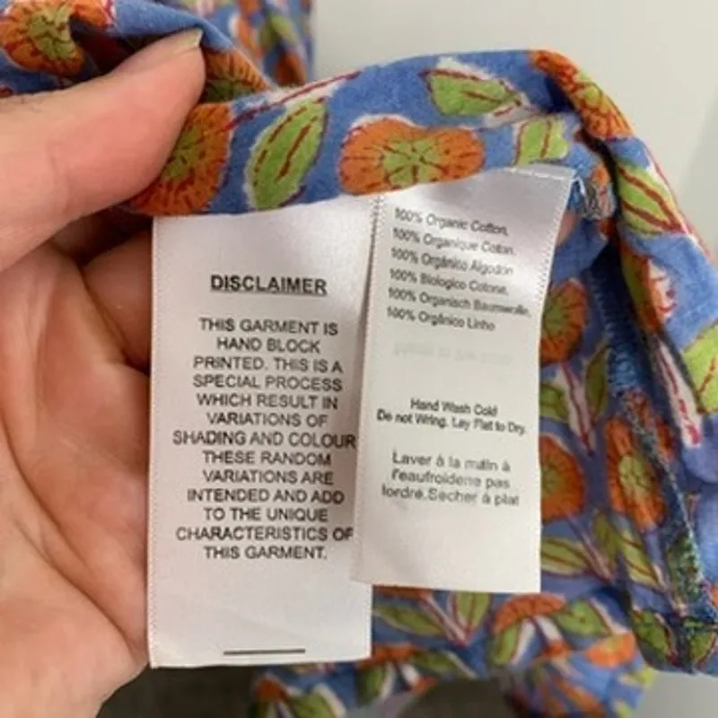 Emerson Fry India Collection Heirloom Maxi Dress Wednesday Flower Blues Womens Blue Size XS - Image 15