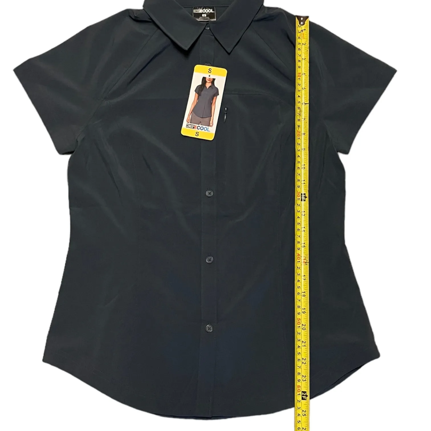 32 Degrees Cool Outdoor Performance Button Front Shirt Small - Image 4