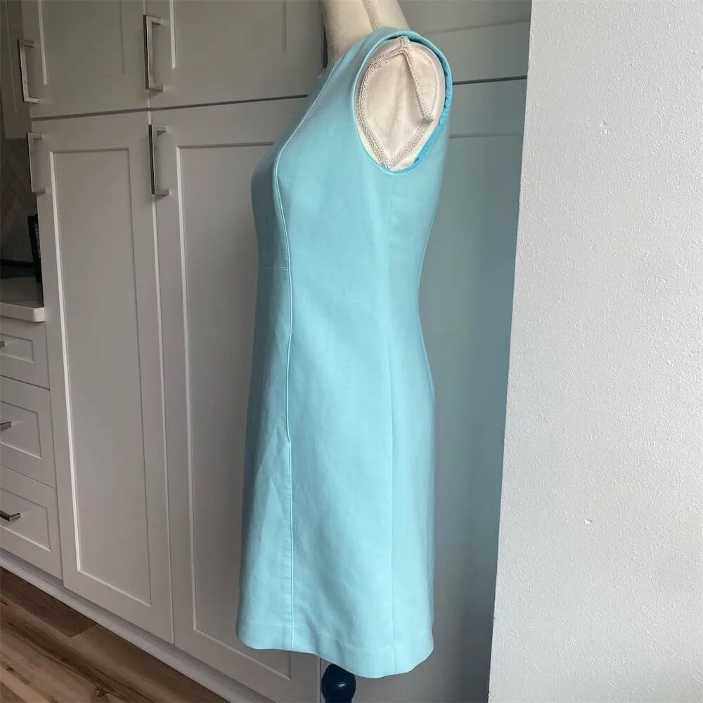 Shoshanna Women's Size 2 Aqua Blue Sleeveless Knee Length Dress with flaw - Image 3